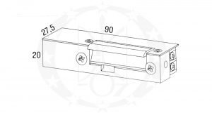 Механізм GERDA електромагнітний з пам'яттю без вимикача (12V AC) креслення розміри