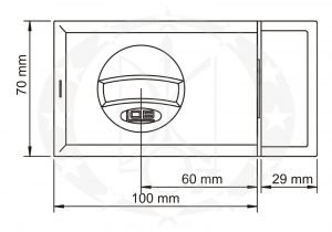Замок LOB TG610 CYKLOP XT креслення розміри