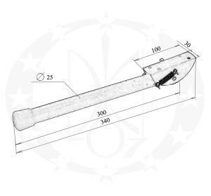 Ножка volya велика антрацит креслення розміри