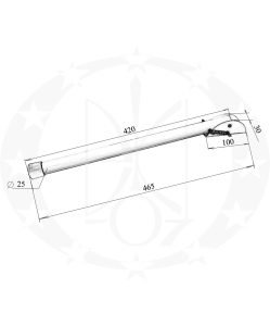 Ножка volya (42см) велика антрацит креслення розміри