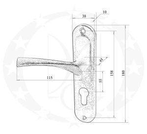 Ручка BRUNO BR-55 55 PZ креслення розміри