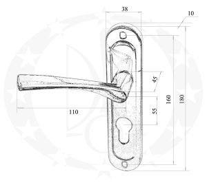 Ручка BRUNO BR-55 55 PZ креслення розміри