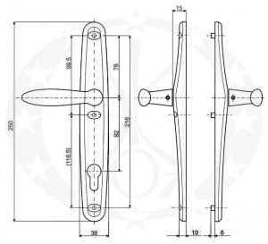 Ручка STUBLINA ELIT 92 PZ коричнева (1025.00.312)