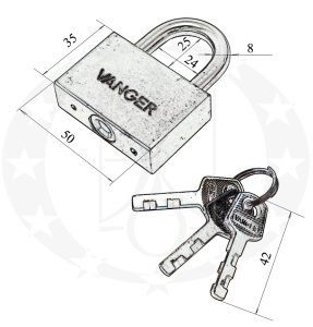 Навісний замок VANGER PD-30-60 (UA)
