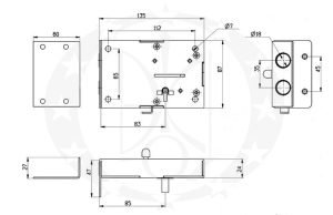 Замок ТАНДЕМ ЗН-4 креслення розміри