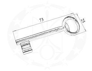 Заготовка ключа Jania №18 (K005) креслення розміри