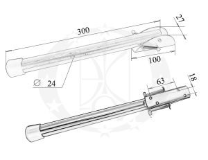 Ножка Volya велика цинкована креслення розміри