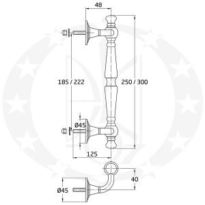 Антаба AMIG mod.11(6410) креслення розміри