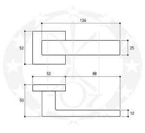 Ручка METAL-BUD CUBE Q (ZCUKCZ) розета чорна