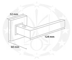 Ручка METAL-BUD TOPAZ CLICK (STKCZSLP) PVD креслення розміри